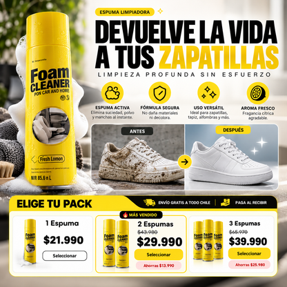 Foam Cleaner – Espuma Limpiadora para Tapiz y Auto